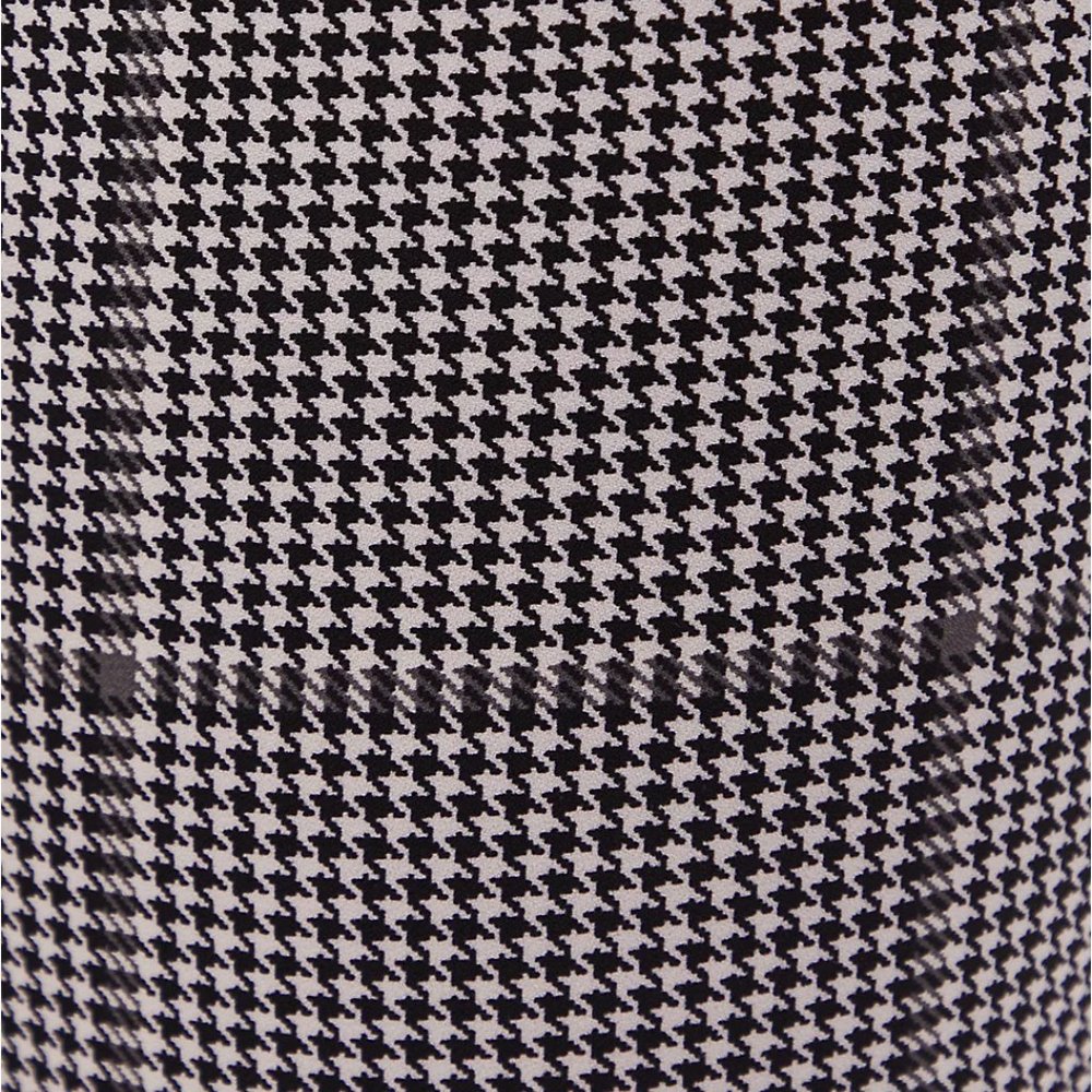 Torrid 1X (14-16) Pants Crepe Houndstooth Plaid Black White Ankle Pull On NWT - Picture 4 of 4